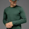 T-shirt à col rond et manches longues Conquer Reform – Vert trèfle