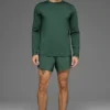 T-shirt à col rond et manches longues Conquer Reform – Vert trèfle