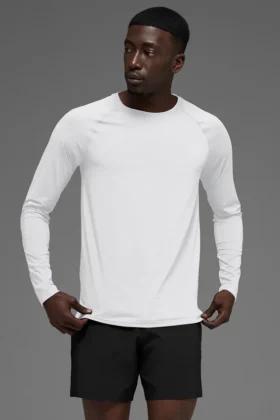 T-shirt à col rond et manches longues Idol - Blanc