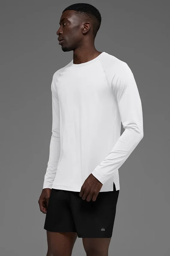 T-shirt à col rond et manches longues Idol - Blanc