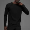 T-shirt à col rond et manches longues Idol - Noir