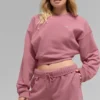 T-shirt court à col rond Accolade - Rose sauvage