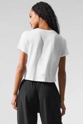 T-shirt court à manches courtes All Day – Blanc