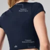 T-shirt court à manches courtes Alosoft Crop Finesse - Bleu marine