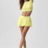 T-shirt court à manches courtes Alosoft Crop Finesse - Sunshine