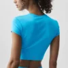T-shirt court à manches courtes Alosoft Finesse - Bleu azur