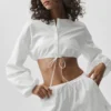 T-shirt court à manches longues en coton « Real Deal » - Blanc