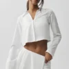 T-shirt court à manches longues Unmatched - Blanc