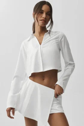 T-shirt court à manches longues Unmatched - Blanc