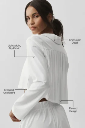 T-shirt court à manches longues Unmatched – Blanc