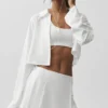 T-shirt court à manches longues Unmatched - Blanc