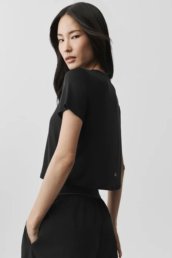 T-shirt à manches courtes All Day court - Noir