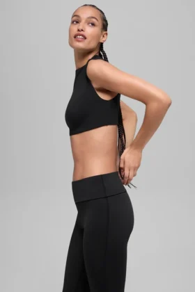 T-shirt à manches courtes Alo Softsculpt Capped Out – Noir