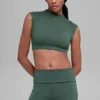 T-shirt à manches courtes Alo Softsculpt Capped out - Vert trèfle