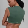 T-shirt à manches courtes Alo Softsculpt Capped out - Vert trèfle