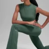 Legging évasé à taille rabattable Alo Softsculpt – Vert trèfle