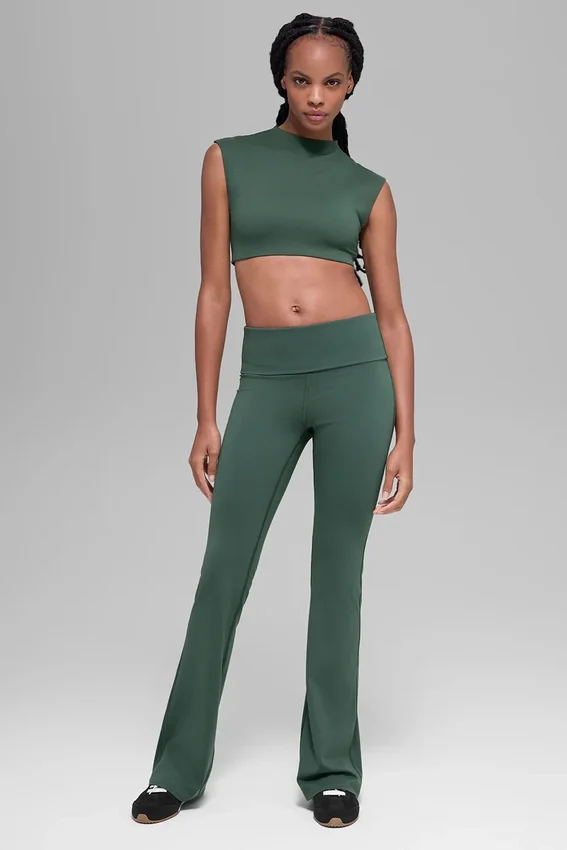 T-shirt à manches courtes Alo Softsculpt Capped out - Vert trèfle