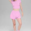 T-shirt à manches courtes Alosoft Crop Finesse - Rose bonbon