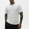 T-shirt à manches courtes « Coastal » en jersey de lin - Blanc