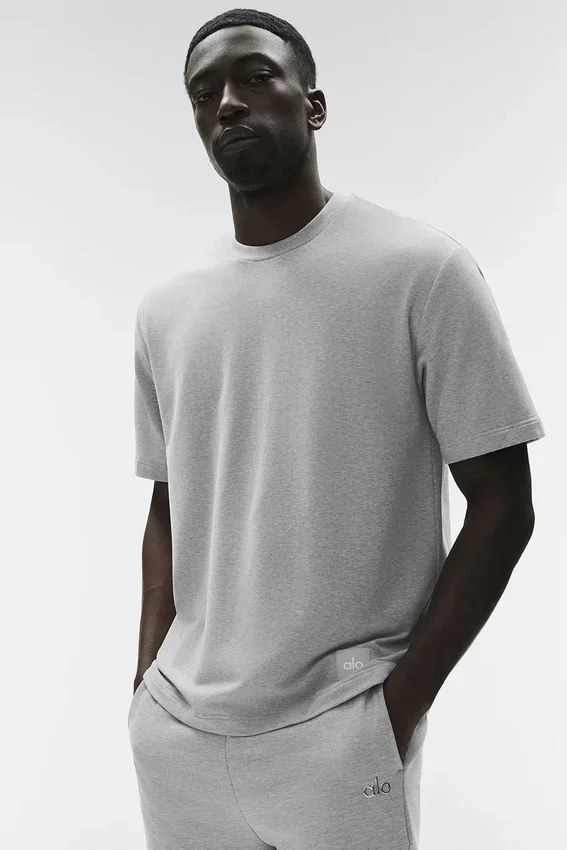 T-shirt à manches courtes Double Take - Gris chiné athlétique