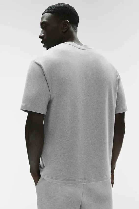 T-shirt à manches courtes Double Take - Gris chiné athlétique