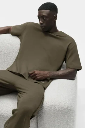 T-shirt à manches courtes Double Take - Olive Tree