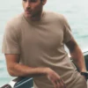 T-shirt à manches courtes en coton et cachemire Ever Soft – Gravel