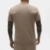 T-shirt à manches courtes en coton et cachemire Ever Soft – Gravel
