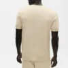 T-shirt à manches courtes en coton et cachemire Ever Soft - Sandy Beige