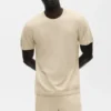 T-shirt à manches courtes en coton et cachemire Ever Soft - Sandy Beige