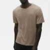 T-shirt à manches courtes en jersey de lin « Coastal » - Gravel
