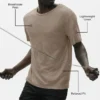 T-shirt à manches courtes en jersey de lin « Coastal » - Gravel