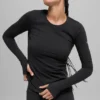 T-shirt à manches longues Airbrush Winter Warm Nocturne – Noir
