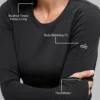 T-shirt à manches longues Airbrush Winter Warm Nocturne – Noir
