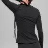 T-shirt à manches longues Airbrush Winter Warm Nocturne – Noir