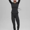Airbrush Legging « Winter Warm » High-Waist « Nocturne » - Noir