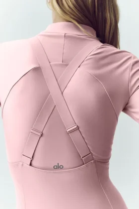 T-shirt à manches longues Airlift Winter Warm Ski Time – Rose champagne