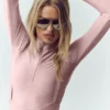 T-shirt à manches longues Airlift Winter Warm Ski Time - Rose champagne