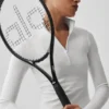 T-shirt à manches longues Alo Softsculpt Precision avec fermeture éclair 1/4 - Blanc