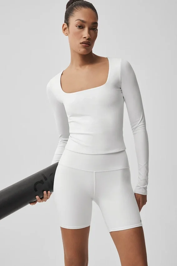 T-shirt à manches longues Alo Softsculpt Precision - Blanc
