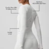 T-shirt à manches longues Alo Softsculpt Precision - Blanc