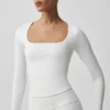 T-shirt à manches longues Alo Softsculpt Precision - Blanc