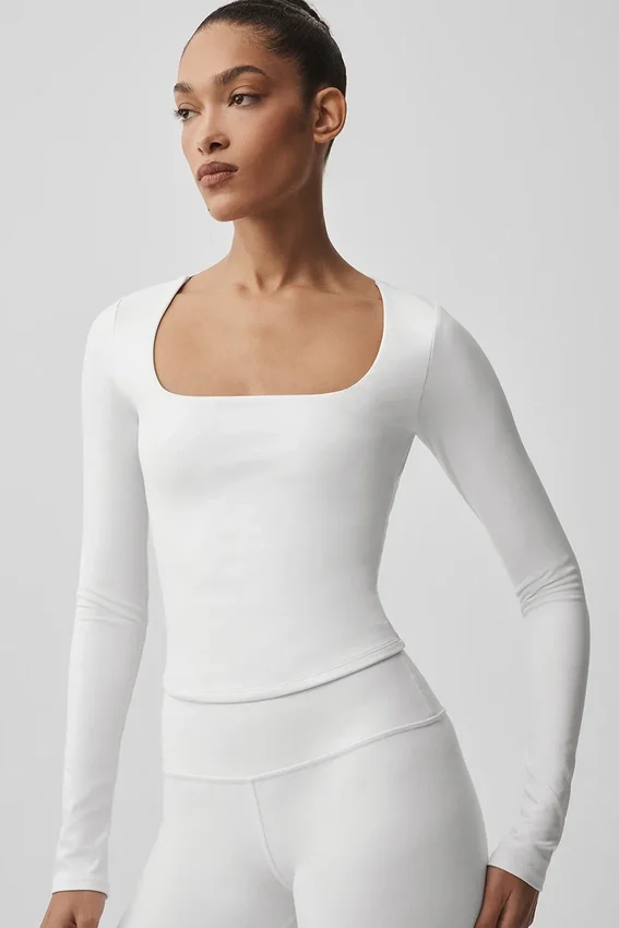 T-shirt à manches longues Alo Softsculpt Precision - Blanc