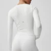T-shirt à manches longues Alo Softsculpt Precision - Blanc