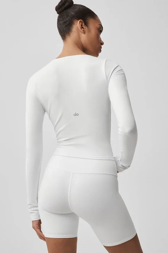 T-shirt à manches longues Alo Softsculpt Precision - Blanc