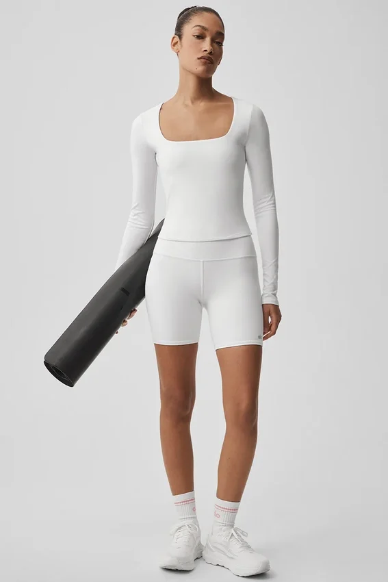 T-shirt à manches longues Alo Softsculpt Precision - Blanc