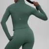T-shirt à manches longues Alo Softsculpt Precision à fermeture éclair 1/4 - Vert trèfle