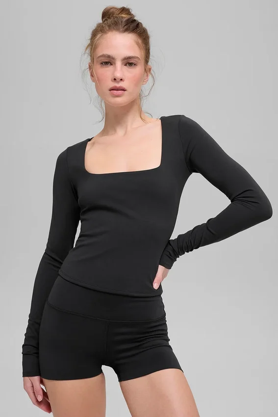T-shirt à manches longues Alo Softsculpt Precision - Noir