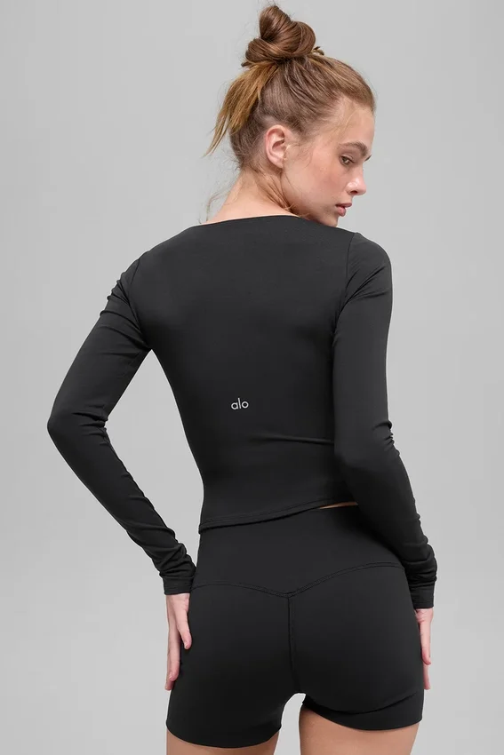 T-shirt à manches longues Alo Softsculpt Precision - Noir
