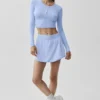 T-shirt à manches longues Alosoft Crop Finesse - Bleu Provence clair
